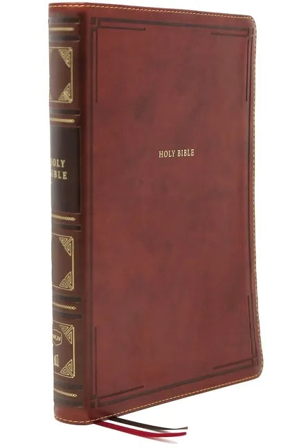 Nkjv, Reference Bible, Center-Column Giant Print, Leathersoft, Brown, Red Letter Edition, Thumb Indexed, Comfort Print: Holy Bible, New King James Ver - Imitation Leather