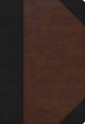 KJV Super Giant Print Reference Bible, Black/Brown Leathertouch, Indexed - Imitation Leather