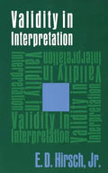 Validity in Interpretation - Paperback