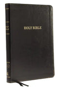 KJV, Thinline Bible, Large Print, Imitation Leather, Black, Indexed, Red Letter Edition - Imitation Leather