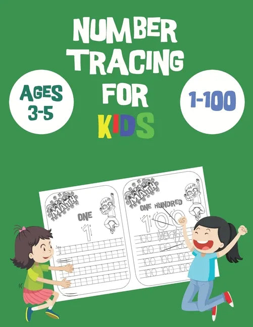 Number tracing books for kids ages 3-5 1-100: Number Tracing Book for Preschoolers and Kids Ages 3-5, Number tracing book, Number tracing book 1 to 10 - Paperback
