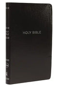 NKJV, Thinline Reference Bible, Leather-Look, Black, Red Letter Edition, Comfort Print - Imitation Leather