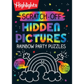 Scratch-Off Hidden Pictures Rainbow Party Puzzles: Over 350 Colorful Objects to Find in This Rainbow Puzzle Book for Kids Ages 6-9 - Spiral