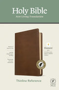 NLT Thinline Reference Bible, Filament Enabled Edition (Red Letter, Leatherlike, Rustic Brown, Indexed) - Imitation Leather