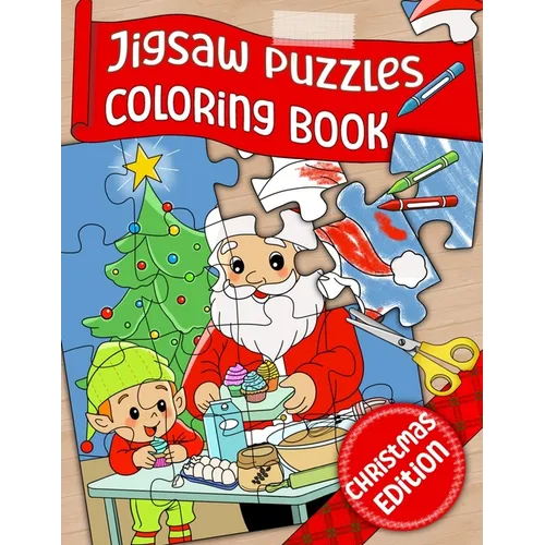 Jigsaw Puzzle Coloring Book: Christmas edition - Paperback