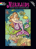 Mermaids Stained Glass Coloring Book - Paperback