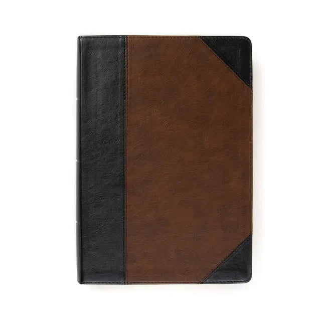 KJV Super Giant Print Reference Bible, Black/Brown Leathertouch - Imitation Leather