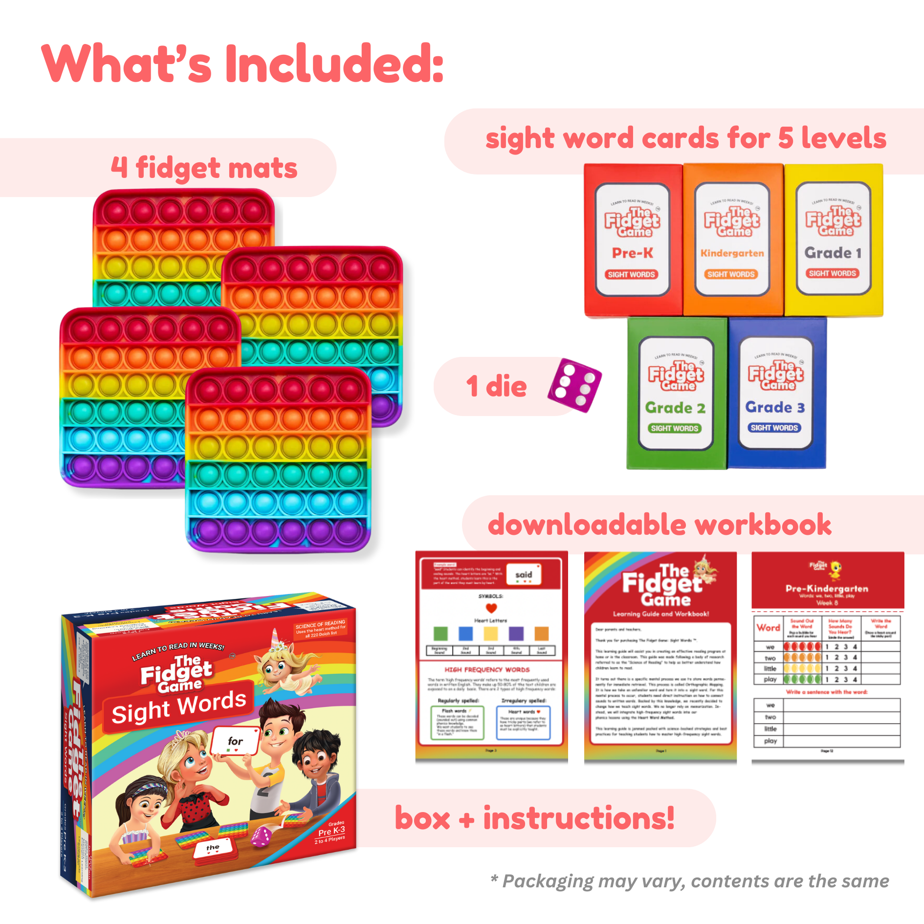 .The Fidget Game: Sight Words Edition