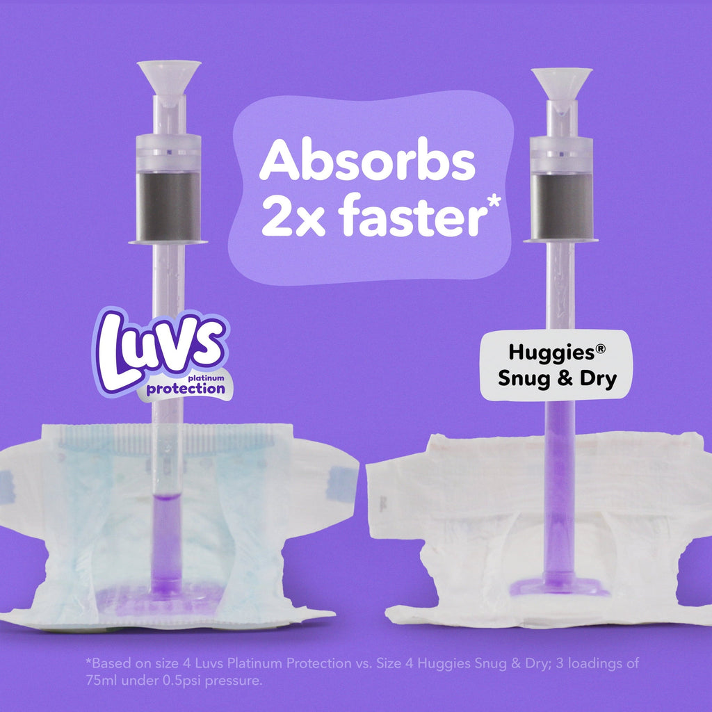 Luvs Platinum Protection Baby Diapers Size 2, 104 Count