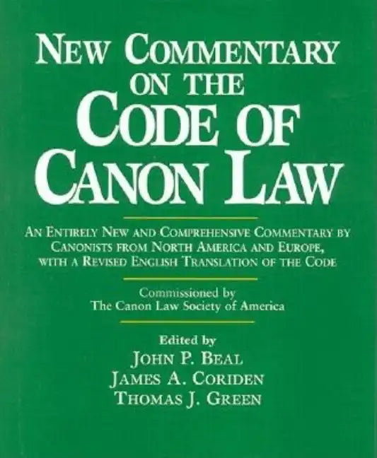 New Commentary on the Code of Canon Law - Hardcover