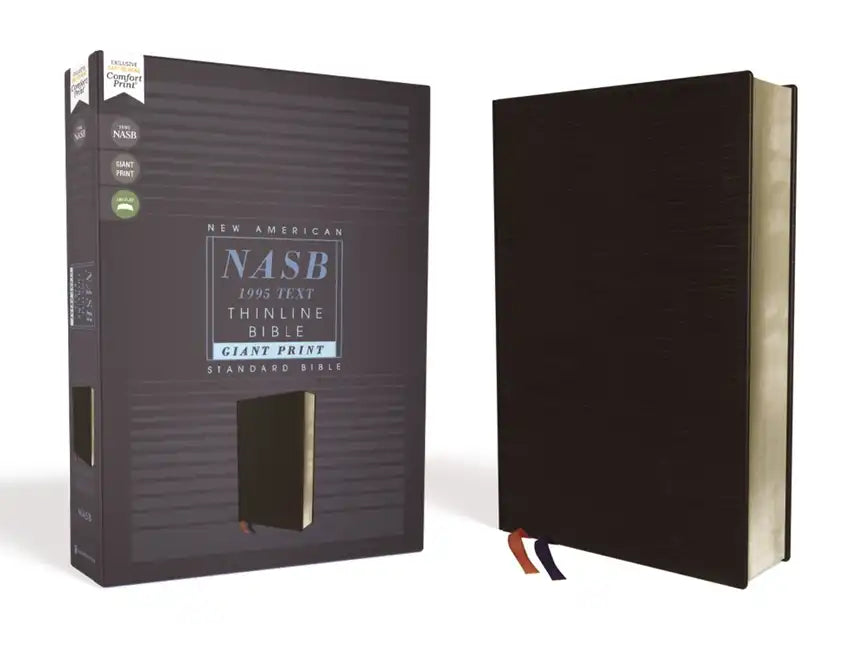 Nasb, Thinline Bible, Giant Print, Bonded Leather, Black, Red Letter Edition, 1995 Text, Comfort Print - Bonded Leather