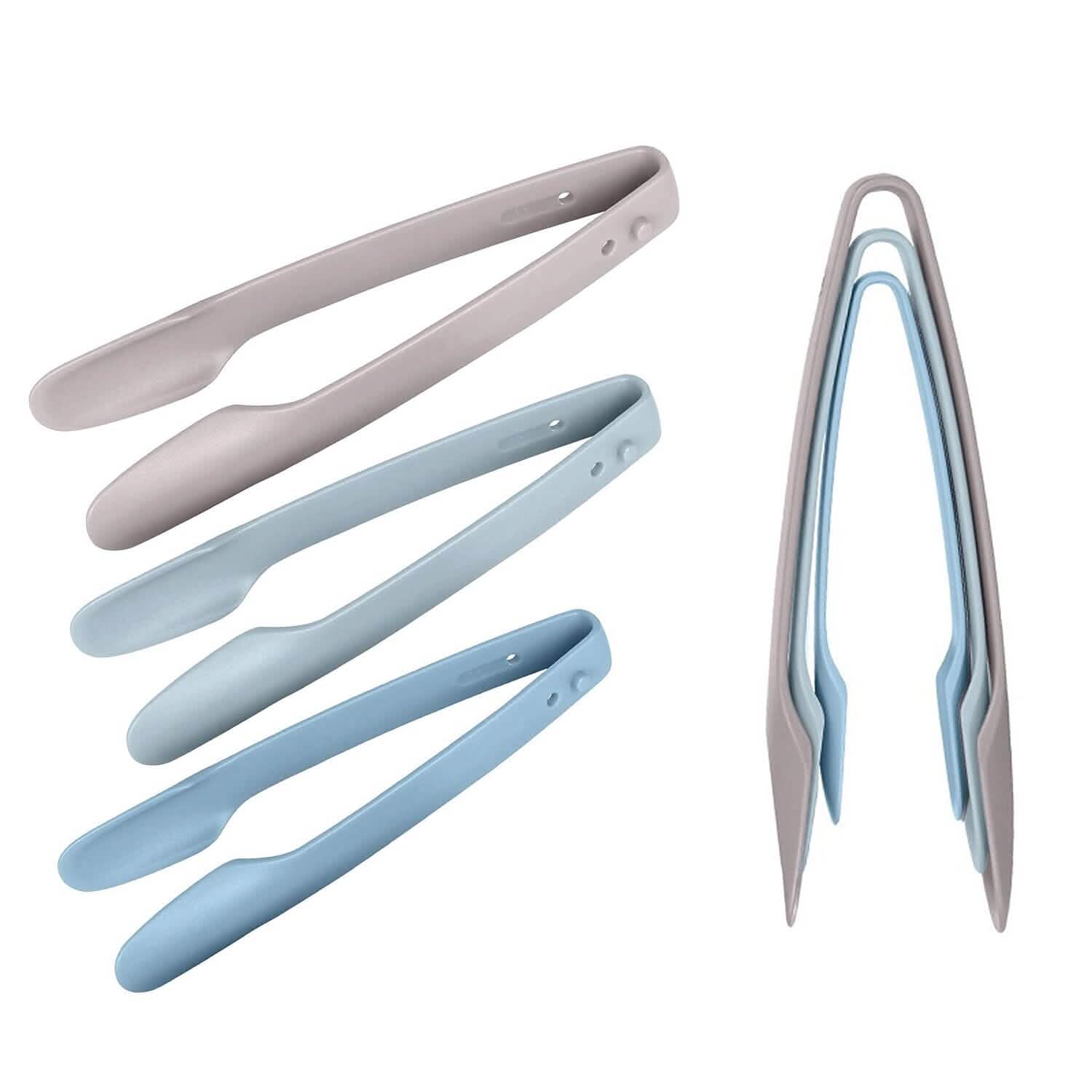 3-Piece: Non-Slip Multifunctional Food Tongs Clamps Cooking Kitchen Gadget