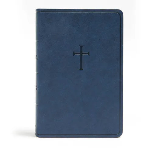 CSB Everyday Study Bible, Navy Cross Leathertouch - Imitation Leather