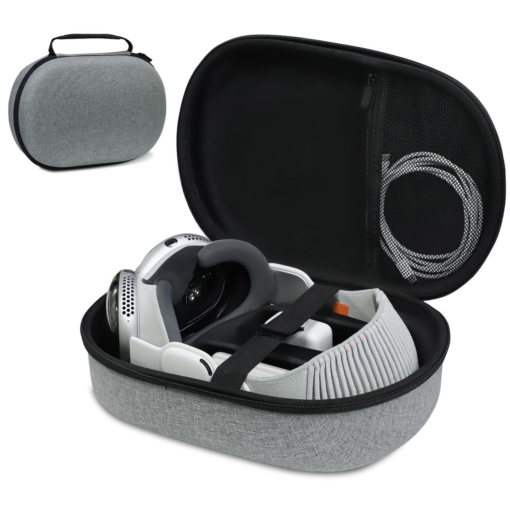 TanReginal Carrying Case for Apple Vision Pro Ultimate Protection for Apple Vision Pro Accessories Hard Apple Vision Pro Travel Bag with Internal Compartments and Silicone Handle Grip