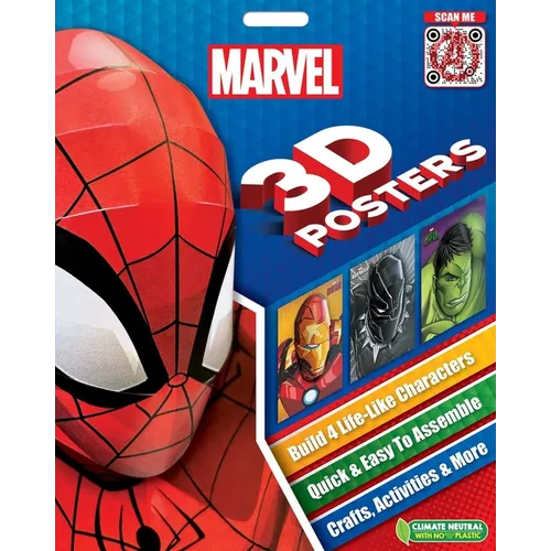 Marvel 3D Posters: Quick & Easy to Assemble Life-Like Characters, Plus Crafts, Activities, and More - Paperback