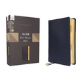 Nasb, Wide Margin Bible, Genuine Leather, Calfskin, Navy, Red Letter, 1995 Text, Comfort Print - Leather