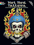 Hot Rod Tattoos Stained Glass Coloring Book - Paperback