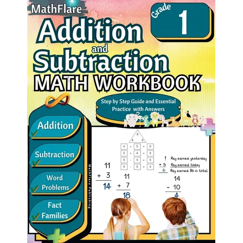Addition and Subtraction Math Workbook 1st Grade: Addition and Subtraction Grade 1, Word Problems Grade 1, Addition and Subtraction exercises 1 to 20, - Paperback