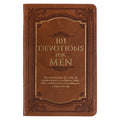 101 Devotions for Men, Encouragement for a Life of Faith, Brown Faux Leather Flexcover - Leather