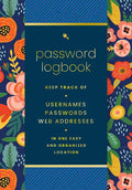 Password Logbook (Hip Floral): Keep Track of Usernames, Passwords, Web Addresses in One Easy and Organized Location - Hardcover
