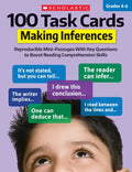 100 Task Cards: Making Inferences: Reproducible Mini-Passages with Key Questions to Boost Reading Comprehension Skills - Paperback