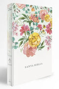 Biblia Reina Valera 1960 Tamaño Manual, Tapa Dura, Flores Rosadas / Spanish Bible Rvr 1960 Handy Size, Lp, Hc, Pink Flowers - Hardcover