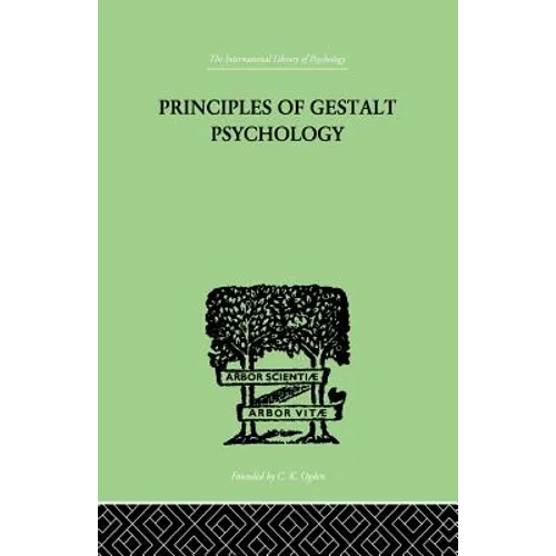 Principles Of Gestalt Psychology - Paperback