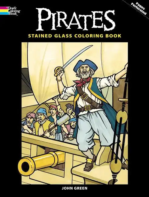 Pirates Stained Glass Coloring Book - Paperback