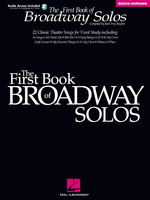 First Book of Broadway Solos - Mezz-Sophrano/Alto (Book/Online Audio) [With CD with Piano Accompaniments by Laura Ward] - Paperback