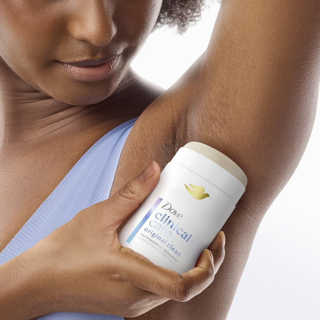 Dove Clinical + Care Antiperspirant Deodorant Invisible Solid Stick for Women Original Clean with Nourishing Serum 2.6 oz