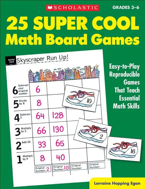 25 Super Cool Math Board Games: Easy-To-Play Reproducible Games That Teach Essential Math Skills - Paperback