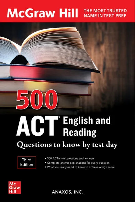 500 ACT English and Reading Questions to Know by Test Day, Third Edition - Paperback