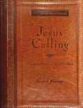 Jesus Calling, Large Text Brown Leathersoft, with Full Scriptures: Enjoying Peace in His Presence (a 365-Day Devotional) - Imitation Leather