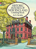 Historic Houses of New England Coloring Book - Paperback