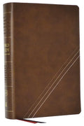 Kjv, Word Study Reference Bible, Leathersoft, Brown, Red Letter, Thumb Indexed, Comfort Print: 2,000 Keywords That Unlock the Meaning of the Bible - Imitation Leather
