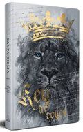 Biblia Rvr60 Letra Grande Tamaño Manual, Tapa Dura León Rey de Reyes / Spanish Bible Rvr60 Handy Size Large Print Hardcover Lion King of Kings - Hardcover