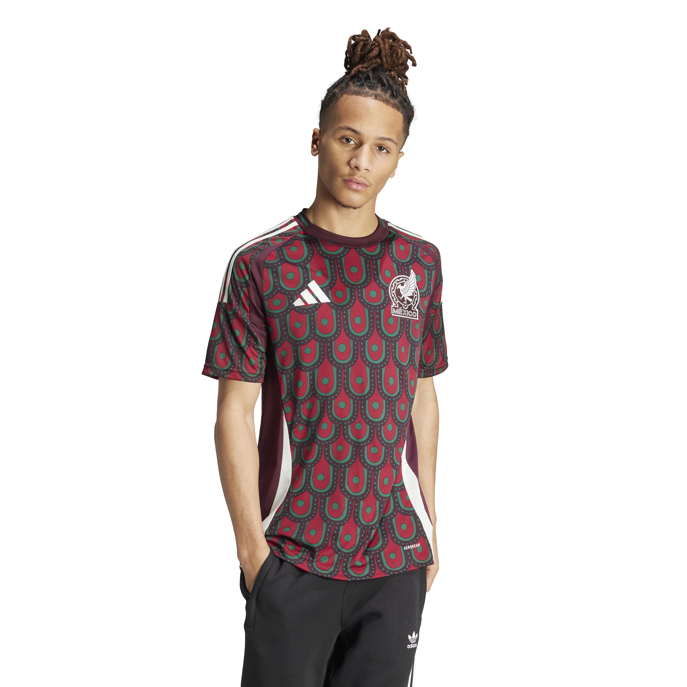 adidas Mens Mexico 24 Home Jersey Multicolor Medium