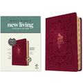 NLT Giant Print Bible, Filament-Enabled Edition (Leatherlike, Cranberry Flourish, Indexed, Red Letter) - Imitation Leather