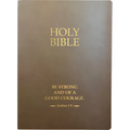 KJV Holy Bible, Be Strong and Courageous Life Verse Edition, Large Print, Coffee Ultrasoft: (Red Letter, Brown, 1611 Version) - Imitation Leather