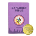 CSB Explorer Bible for Kids, Lavender Compass Leathertouch, Indexed - Imitation Leather
