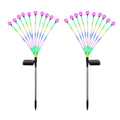 2Pcs Solar Firefly Lights Swaying Decorative Pathway Stake Lamp IP65 Waterproof Landscape Patio Yard Night Light