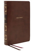 Nkjv, Reference Bible, Classic Verse-By-Verse, Center-Column, Leathersoft, Brown, Indexed, Red Letter Edition, Comfort Print - Imitation Leather
