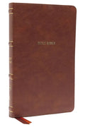 Nkjv, Thinline Bible, Leathersoft, Brown, Red Letter Edition, Comfort Print: Holy Bible, New King James Version - Imitation Leather
