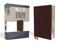 NIV, Thinline Reference Bible, Bonded Leather, Burgundy, Red Letter Edition, Comfort Print - Bonded Leather