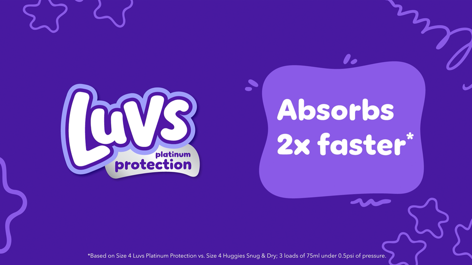 Luvs Platinum Protection Baby Diapers Size 6, 144 Count