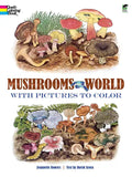 Mushrooms of the World with Pictures to Color - Paperback