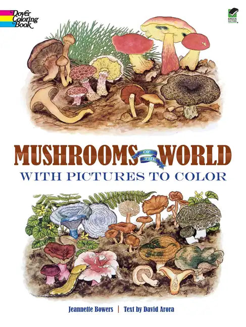 Mushrooms of the World with Pictures to Color - Paperback