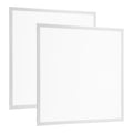 2Pcs 72W 2×2FT LED Panel Light 3800LM Flat Ceiling Light with 3 Lighting Color Temperature Equivalent LED Troffer Recessed Edge-Lit Switchable CCT 110