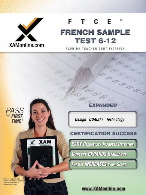 FTCE French Sample Test 6-12 Teacher Certification Test Prep Study Guide - Paperback