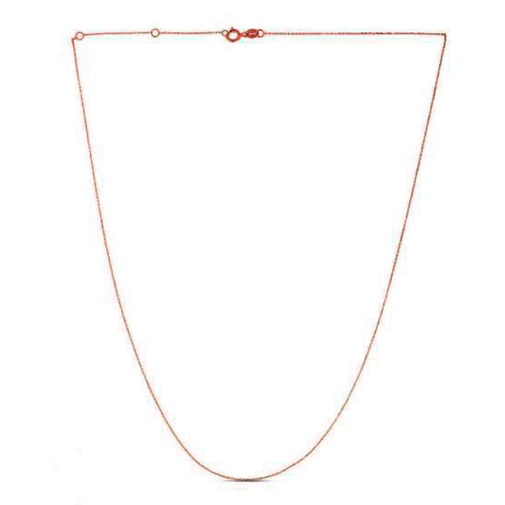 Double Extendable Diamond Cut Cable Chain in Rose Gold (0.87 mm)